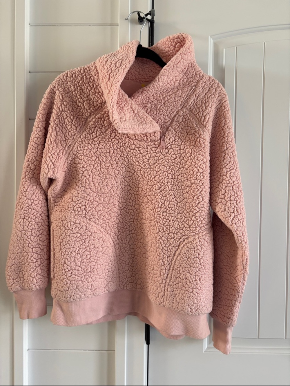 *Reposhing” Zella Dusty Pink Sherpa Quarter-Zip Hoodie